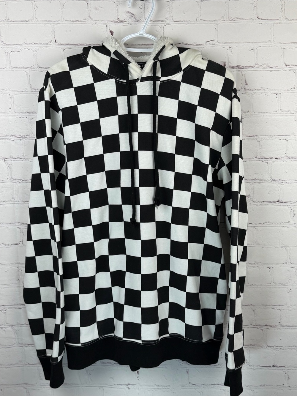 Forever 21 Black and White Checkerboard Hoodie